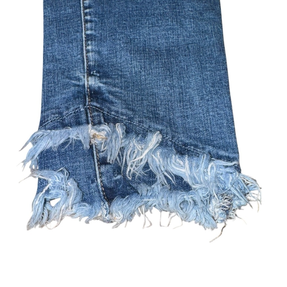 KanCan Distressed Skinny Jeans Size 13/30 Raw Hem Stretch NWOT - Picture 7 of 9